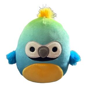 Squishmallows Baptise Blue Macaw Bird Plush Small Kellytoy Stuffed Animal